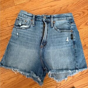 Silver Jeans Light Blue Frayed Denim Shorts